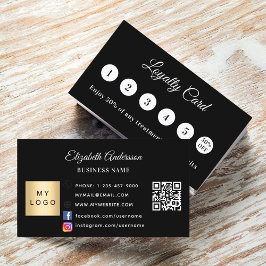 Zwart-wit QR-code zakelijk logo loyaliteitskaart Klantenkaartje