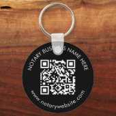 Zwart-wit QR-promotiemateriaal met Logo Sleutelhanger (Voorkant)