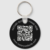 Zwart-wit QR-promotiemateriaal met Logo Sleutelhanger (Achterkant)