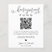 Zwart Wit QR scancode Onze trouwwebsite Chic (Achterkant)