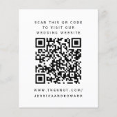 Zwart Wit QR scancode Onze trouwwebsite Chic (Voorkant)