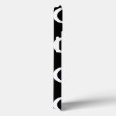 Zwart-wit Quatrefoil gepersonaliseerd monogram Case-Mate iPhone Case (Achterkant / Rechts)