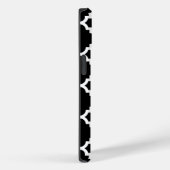 Zwart-wit Quatrefoil Patroon - Aangepast monogram Case-Mate iPhone Case (Achterkant / Rechts)