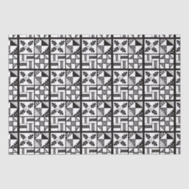 Zwart-wit quilten tissuepapier