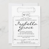 Zwart-wit QUINCEAÑERA 15 Verjaardagsfeest Kaart (Voorkant)