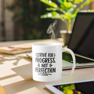 Zwart wit quote motivatie koffiemok