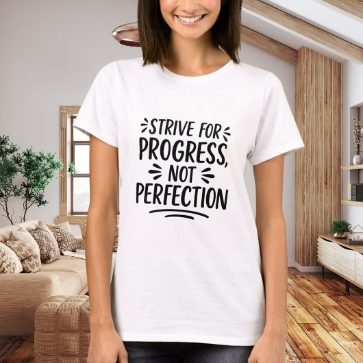 Zwart wit quote motivatie t-shirt