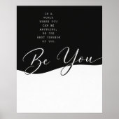 Zwart-wit Quote Poster – Minimalistische Muur (Voorkant)