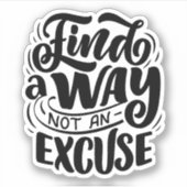 Zwart-wit  Quotes Sticker (Voorkant)