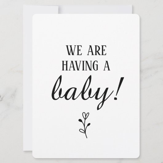 Zwart-wit Raad wat zwangerschap aankondiging (Achterkant)