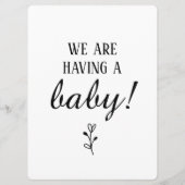 Zwart-wit Raad wat zwangerschap aankondiging (Achterkant)