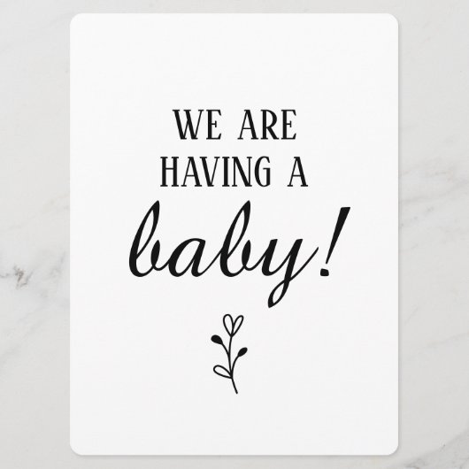 Zwart-wit Raad wat zwangerschap aankondiging (Achterkant)