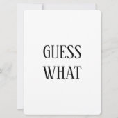 Zwart-wit Raad wat zwangerschap aankondiging (Voorkant)