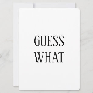 Zwart-wit Raad wat zwangerschap aankondiging