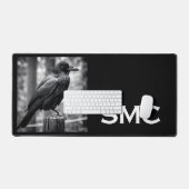 Zwart-Wit Raaf Monogram Bureaumat (Keyboard & Muis)