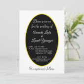 Zwart-wit raam bruiloft kaart (Staand voorkant)