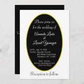 Zwart-wit raam bruiloft kaart (Voorkant / Achterkant)