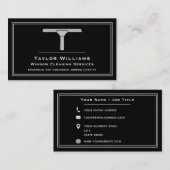 Zwart Wit Raamreiniger Schoonmaakdiensten Schoon Visitekaartje (Voorkant / Achterkant)