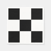 Zwart Wit Race Checkerboard Squares Aangepaste kle Servet (Voorkant)