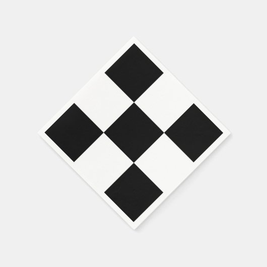 Zwart Wit Race Checkerboard Squares Aangepaste kle Servet (Hoek)