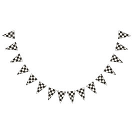 Zwart-wit racen geruite vlaggen vlaggetjes