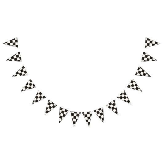 Zwart-wit racen geruite vlaggen vlaggetjes (Alle)
