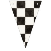 Zwart-wit racen geruite vlaggen vlaggetjes (Eerste vlag)