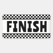 Zwart-wit Racing Finish Line Banner (Horizontaal)
