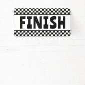 Zwart-wit Racing Finish Line Banner (Insitu)