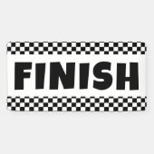 Zwart-wit Racing Finish Line Banner (Horizontaal)