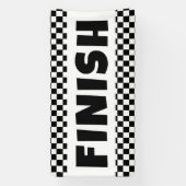 Zwart-wit Racing Finish Line Banner (Verticaal)