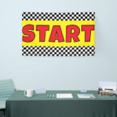 Zwart-wit Racing START Lijn Banner (Beurs)