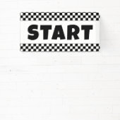 Zwart-wit Racing START Line Banner (Insitu)