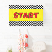 Zwart-wit Racing STARTLIJN Banner (Insitu)