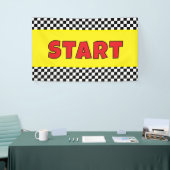 Zwart-wit Racing STARTLIJN Banner (Beurs)