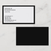 Zwart wit rand modern Visitekaartje (Voorkant / Achterkant)