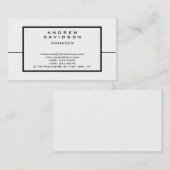 Zwart wit rand Patroonplaat Visitekaartje (Voorkant / Achterkant)