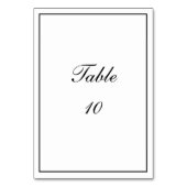 Zwart wit randschrift minimalistische bruiloft kaart (Achterkant)