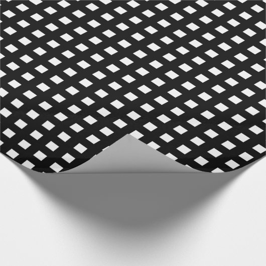 Zwart-wit raster cadeaupapier (Hoek)