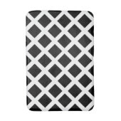 Zwart-wit raster optisch lichtpatroon badmat (Voorkant Verticaal)