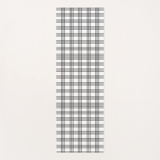 Zwart-wit raster yogamat (Voorkant)