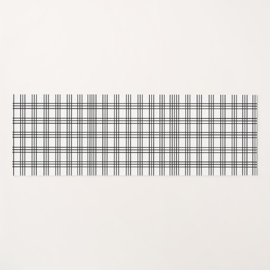 Zwart-wit raster yogamat (Voorkant (horizontaal))