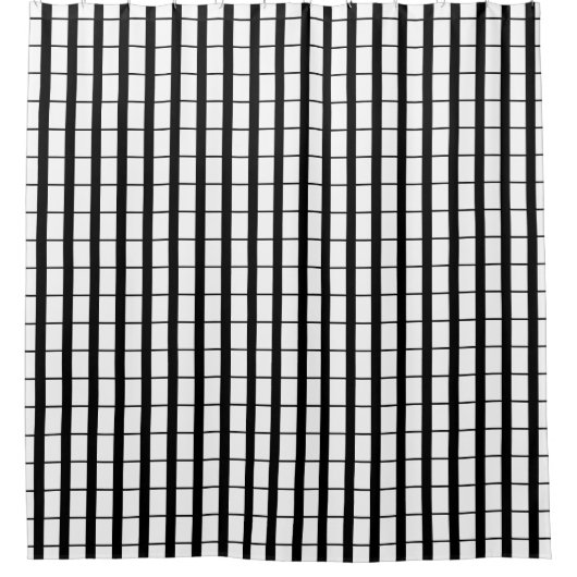 Zwart-wit rastergordijn douchegordijn (Voorkant)