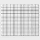 Zwart wit rasterpatroon cadeaupapier (Vlak)