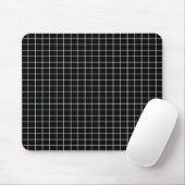 Zwart-wit rasterpatroon Mousepad Muismat (Met muis)