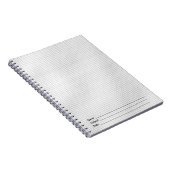 Zwart-wit rasterpatroon op papier notitieboek (Rechterzijde)