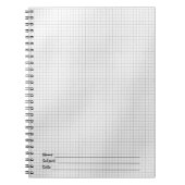 Zwart-wit rasterpatroon op papier notitieboek (Voorkant)