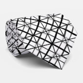 Zwart-wit rasterpatroon stropdas (Opgerold)