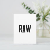 Zwart-wit RAW Briefkaart (Staand voorkant)