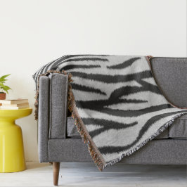 Zwart-wit Realistisch Zebra Bont Textuur Deken